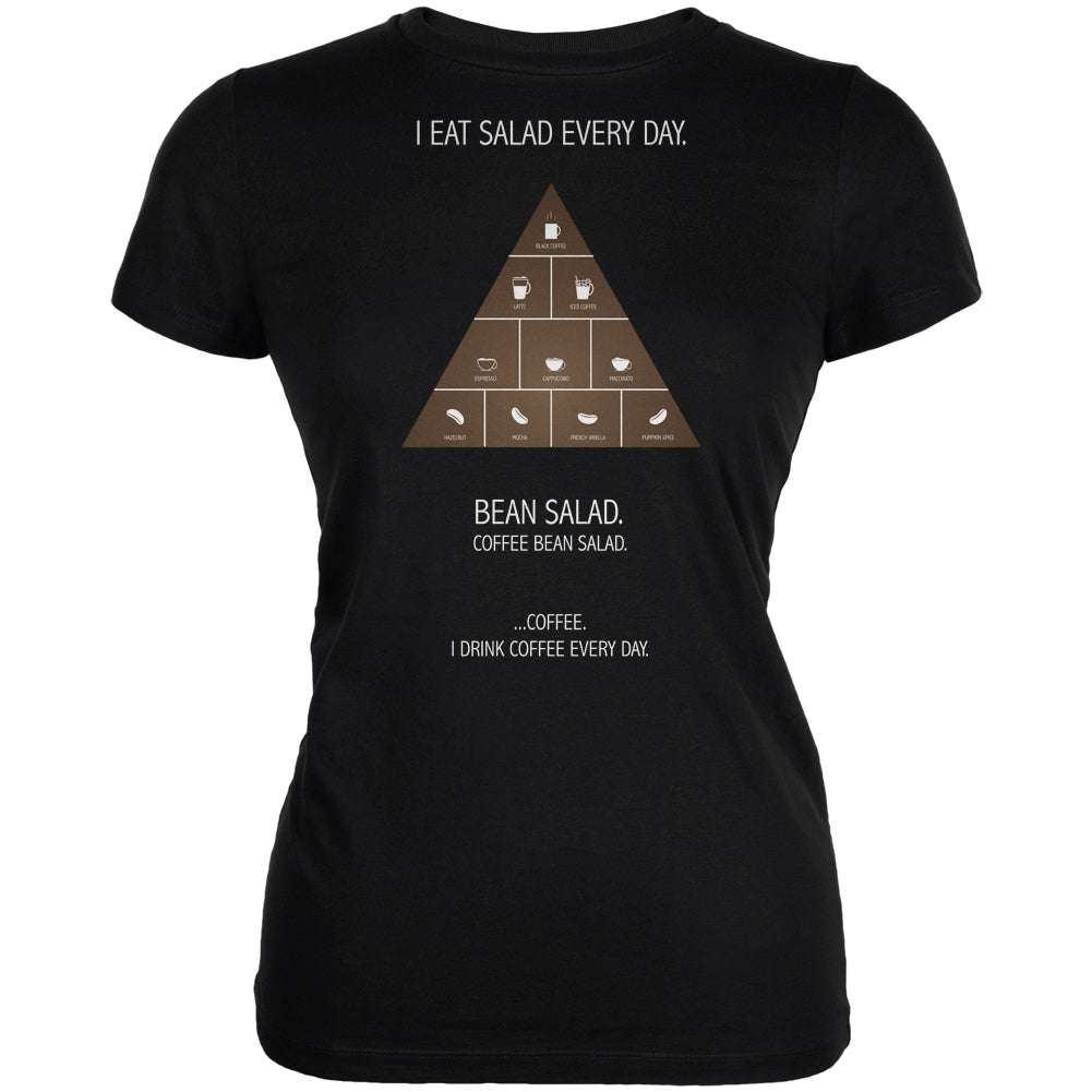 Coffee Quote Pyramid Funny Black Juniors Soft T-Shirt Juniors T-Shirts Old Glory 2XL Black 