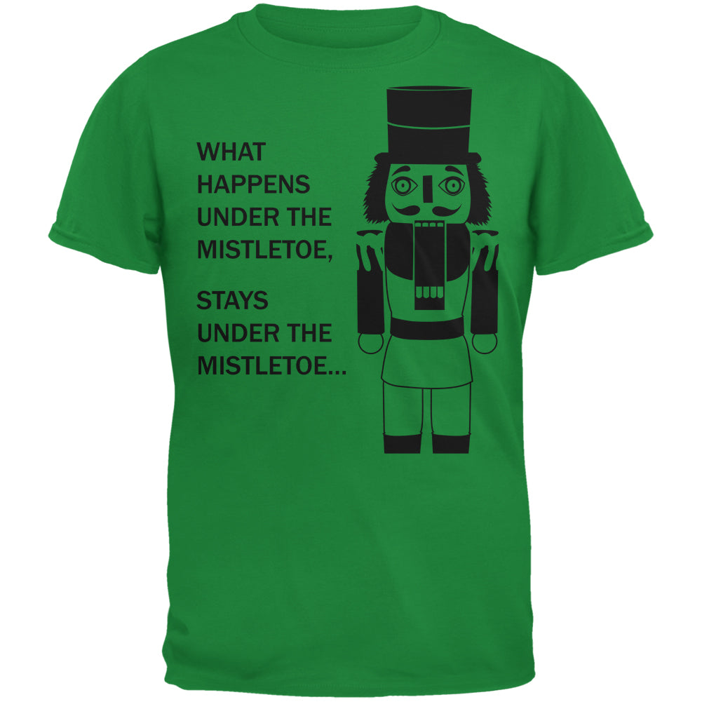 What Happens Here Nutcracker Irish Green Adult T-Shirt Men's T-Shirts Old Glory 2XL Green 