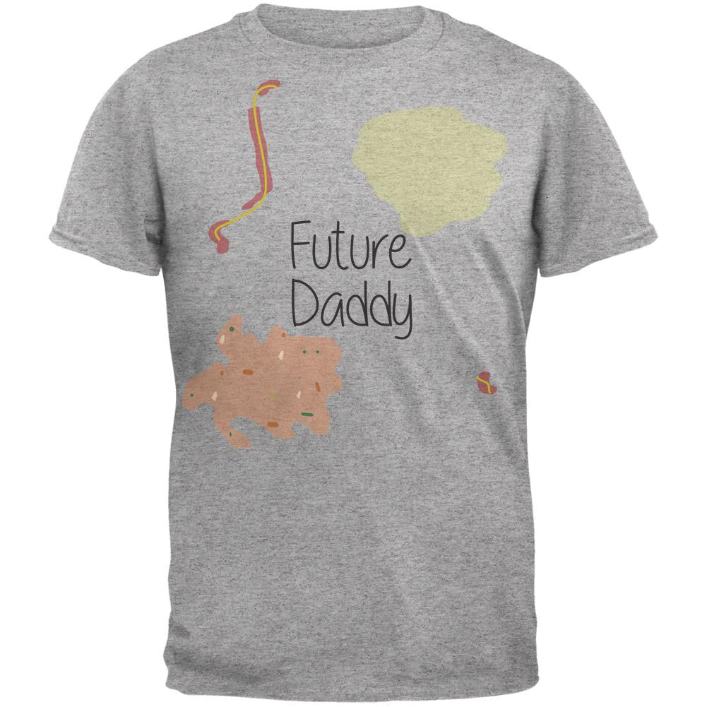 Future Daddy Stained Heather Grey Adult T-Shirt Men's T-Shirts Old Glory SM Grey 