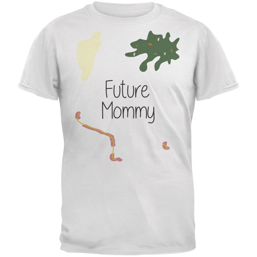 Future Mommy Stained White Adult T-Shirt Men's T-Shirts Old Glory SM White 