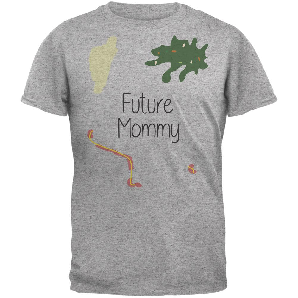 Future Mommy Stained Heather Grey Adult T-Shirt Men's T-Shirts Old Glory SM Grey 