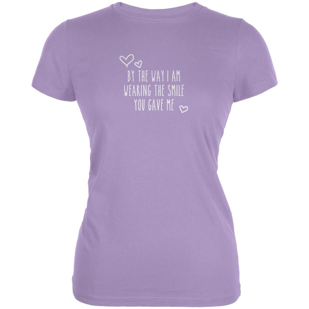 Valentine's Day By The Way Lavender Juniors Soft T-Shirt Juniors T-Shirts Old Glory LG Purple 