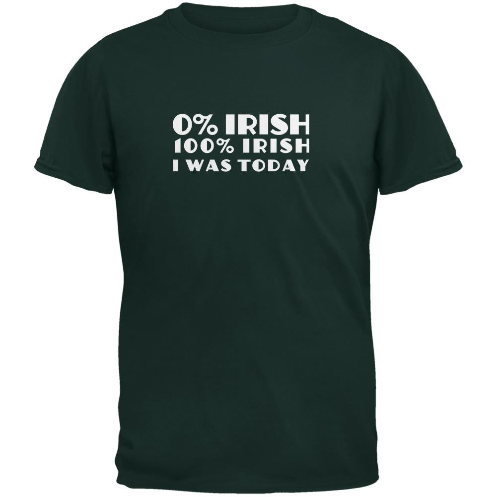 St. Patricks Day 100% Irish I Was Forest Adult T-Shirt Men's T-Shirts Old Glory 2XL Green 