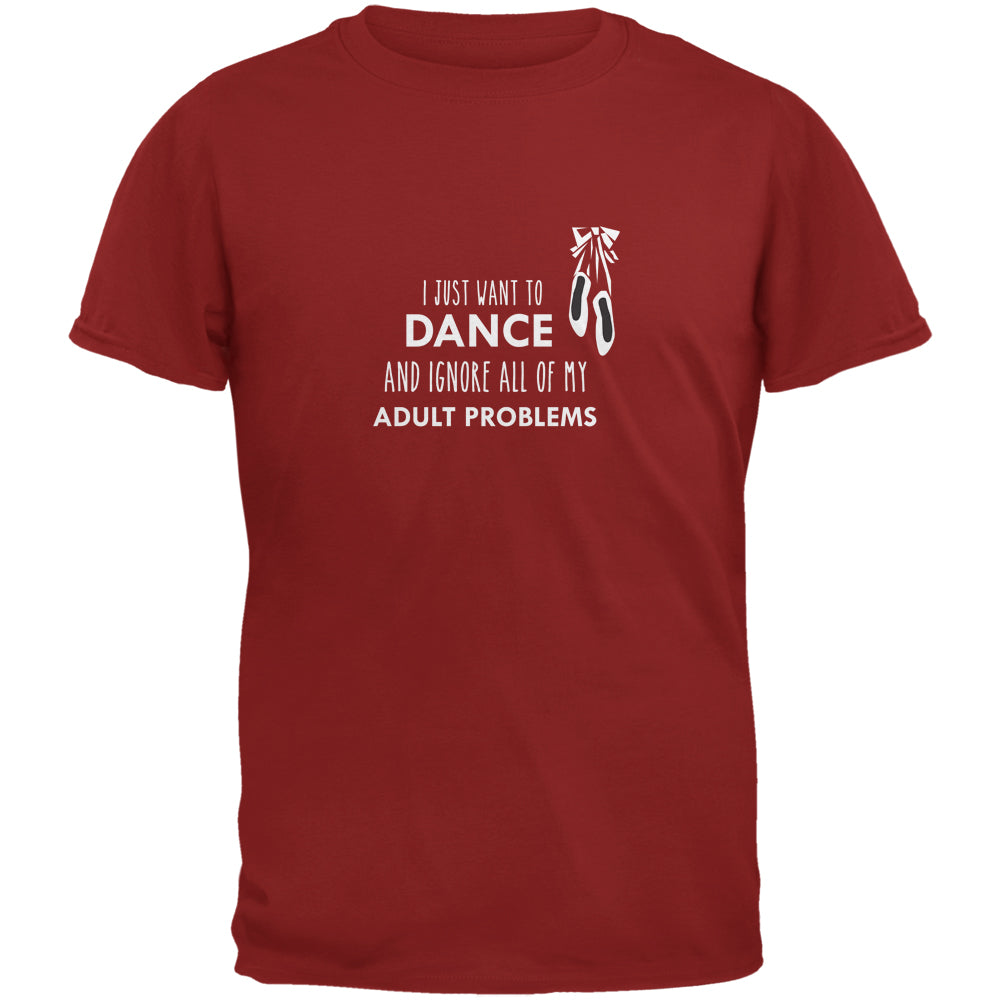 I Just Want to Dance Cardinal Red Adult T-Shirt Men's T-Shirts Old Glory 2XL Red 