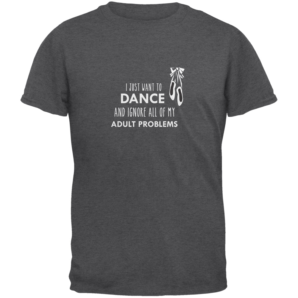 I Just Want to Dance Dark Heather Adult T-Shirt Men's T-Shirts Old Glory 2XL Grey 