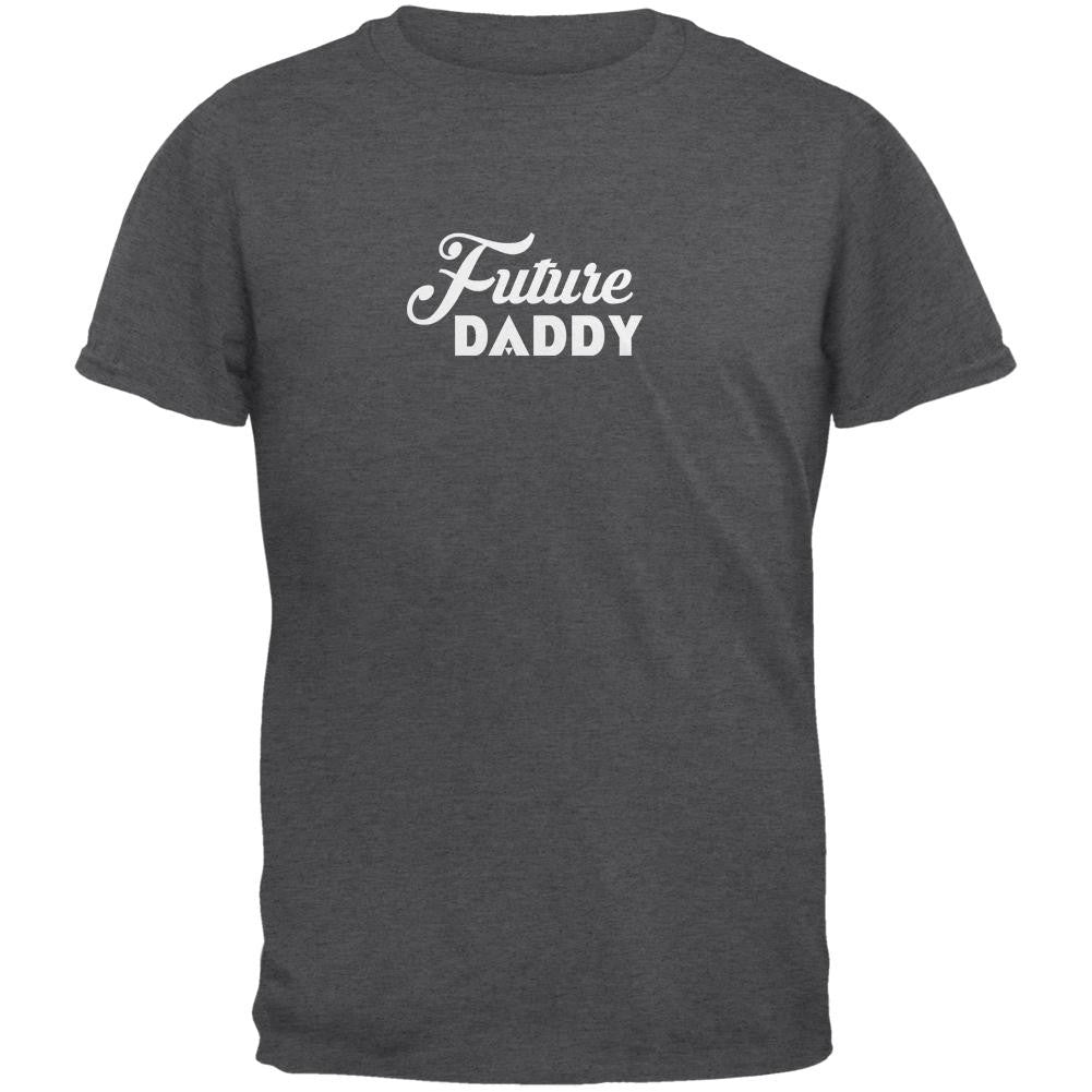 Future Daddy Script Dark Heather Adult T-Shirt Men's T-Shirts Old Glory 2XL Grey 