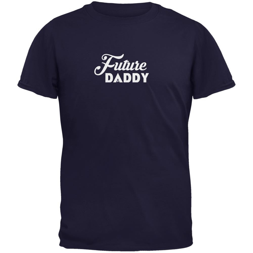 Future Daddy Script Navy Adult T-Shirt Men's T-Shirts Old Glory 2XL Blue 