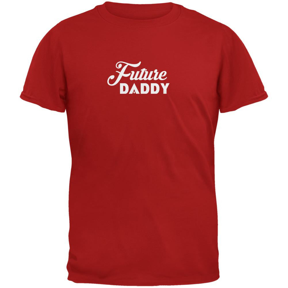 Future Daddy Script Red Adult T-Shirt Men's T-Shirts Old Glory 2XL Red 