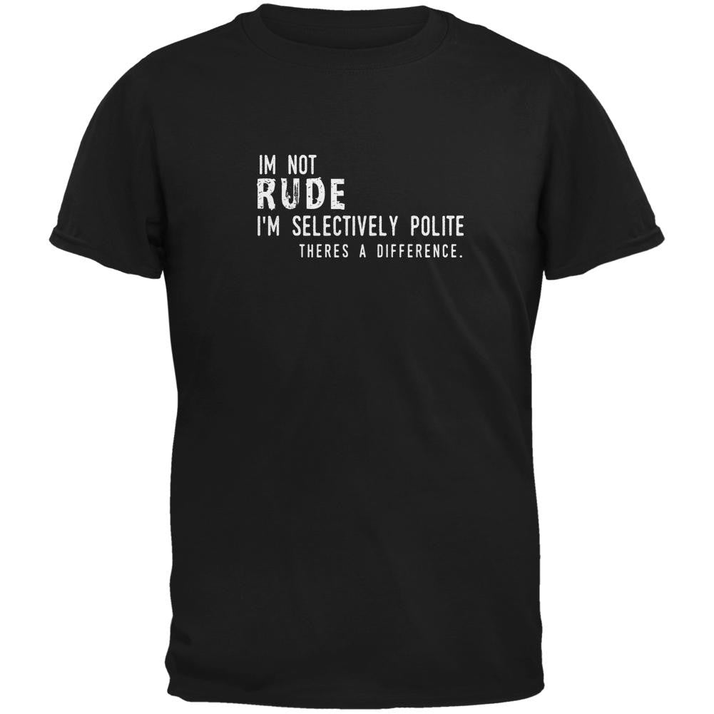 I'm Not Rude Black Adult T-Shirt Men's T-Shirts Old Glory 2XL Black 