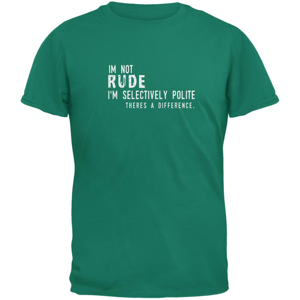 I'm Not Rude Jade Green Adult T-Shirt Men's T-Shirts Old Glory 2XL Green 