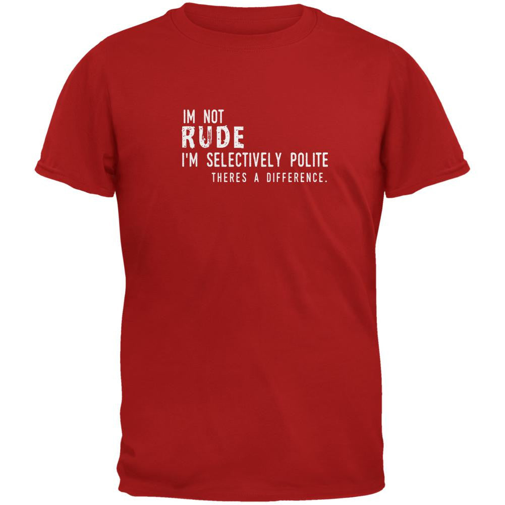 I'm Not Rude Red Adult T-Shirt Men's T-Shirts Old Glory 2XL Red 