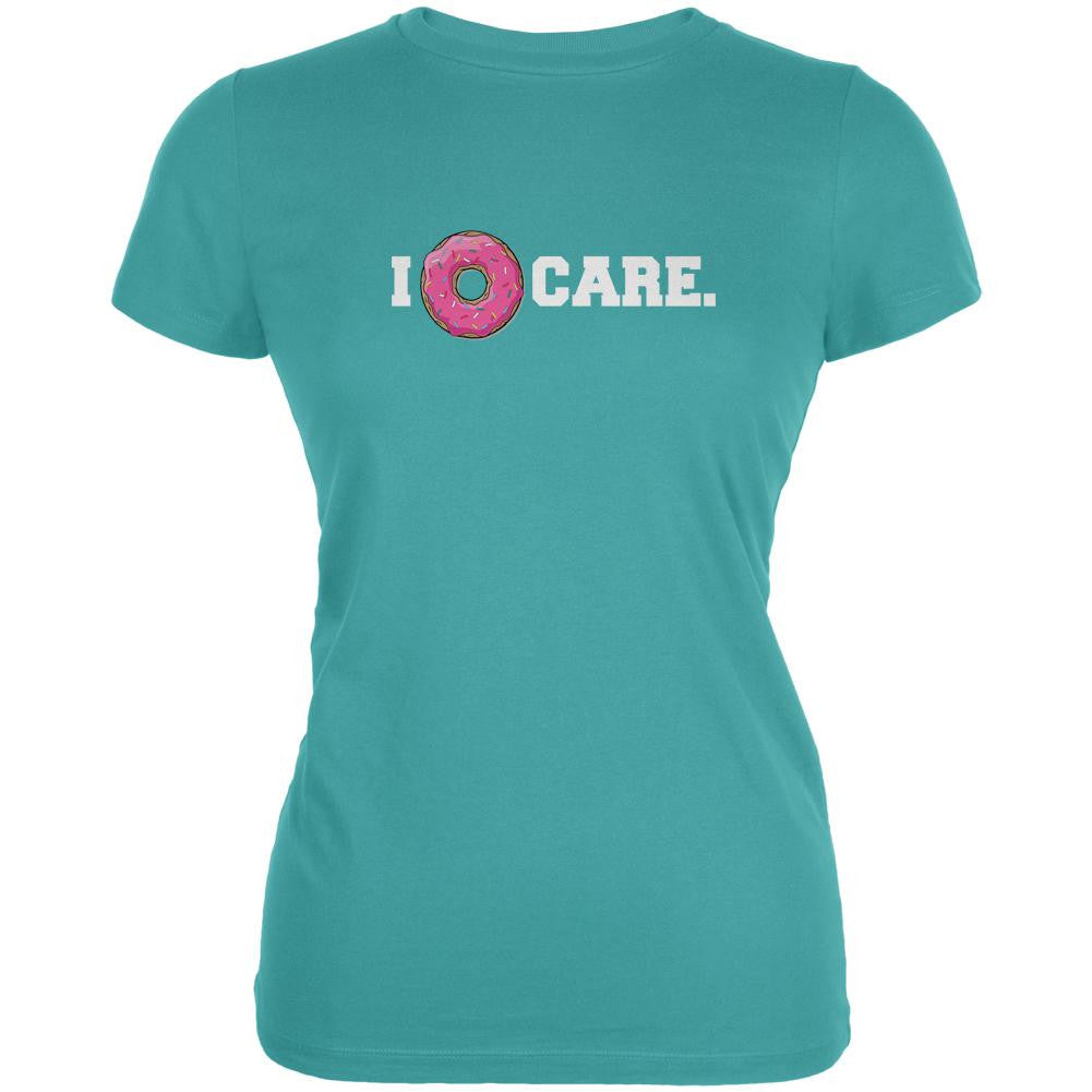 I Donut Care Sea Blue Juniors Soft T-Shirt Juniors T-Shirts Old Glory LG Blue 