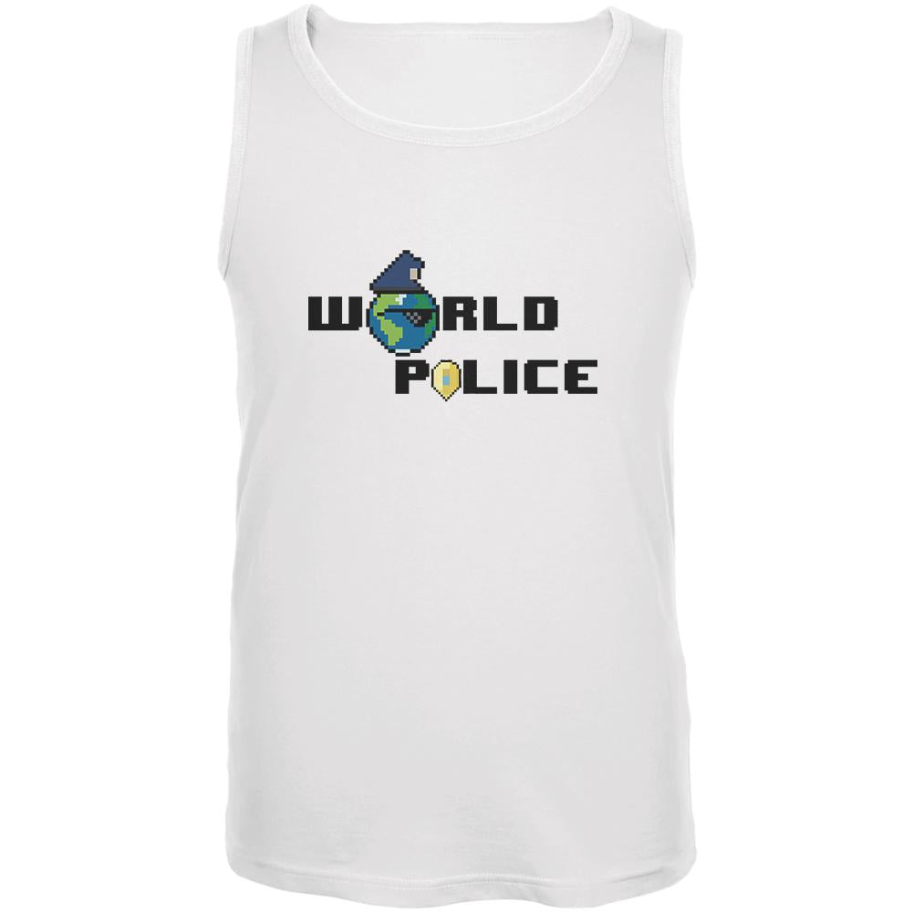 World Police White Adult Tank Top Men's Tank Tops Old Glory 2XL White 