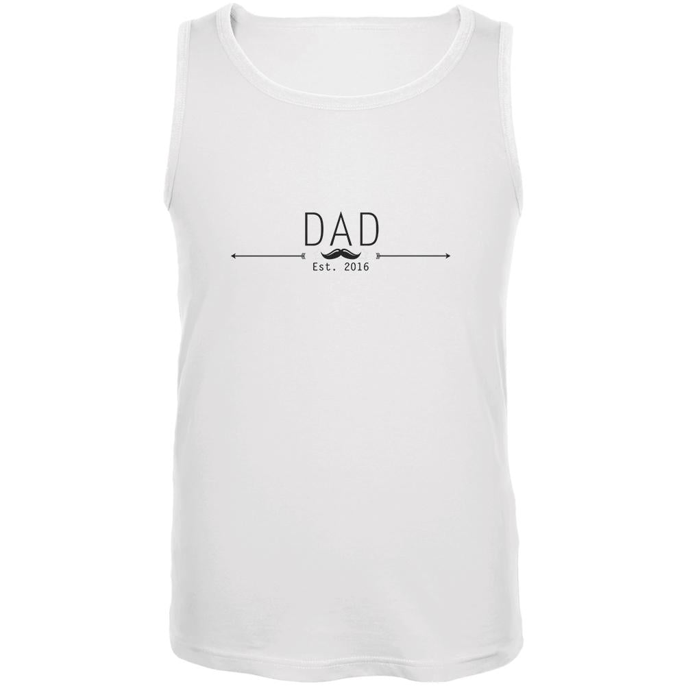 DAD Est 2016 White Adult Tank Top Men's Tank Tops Old Glory 2XL White 
