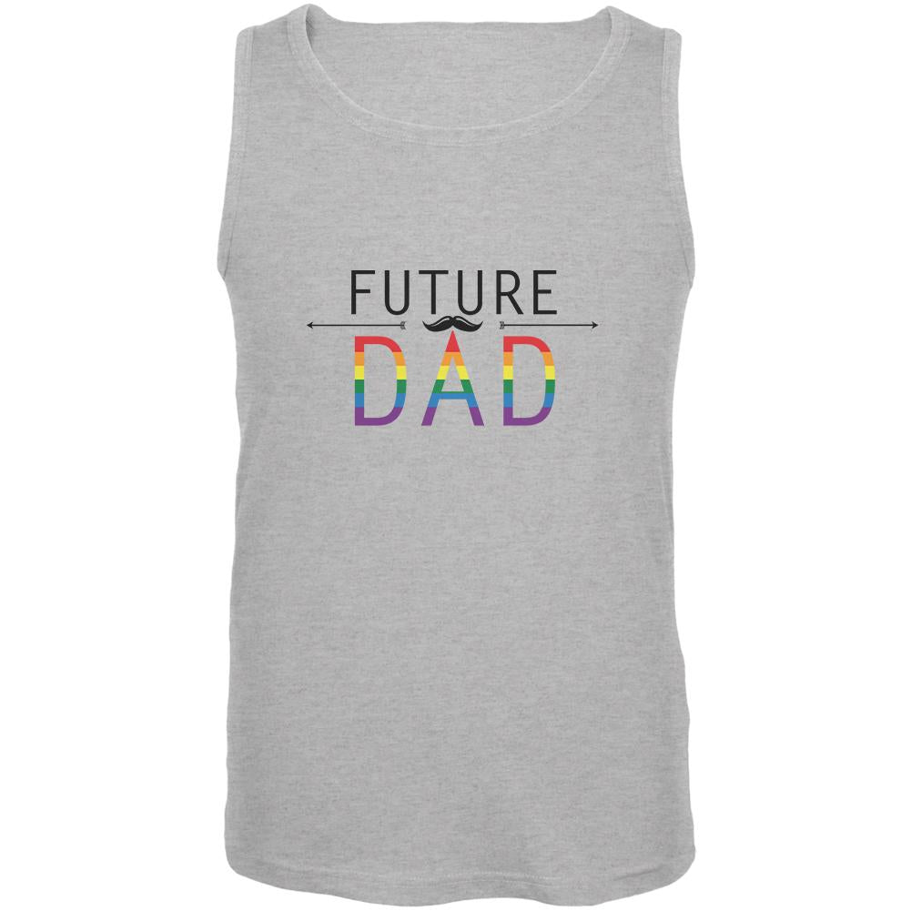 LGBT FUTURE DAD Heather Grey Adult Tank Top Men's Tank Tops Old Glory 2XL Grey 