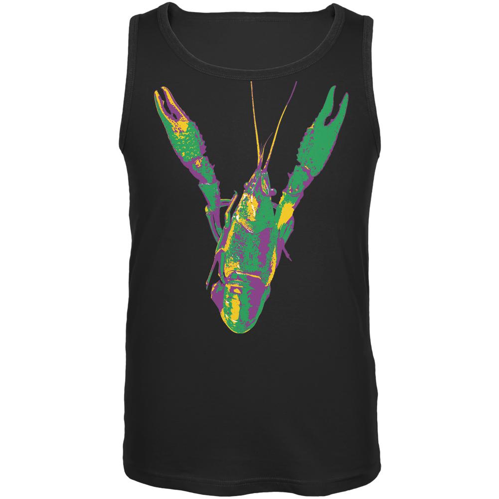 Mardi Gras Crawfish Black Adult Tank Top Men's Tank Tops Old Glory 2XL Black 