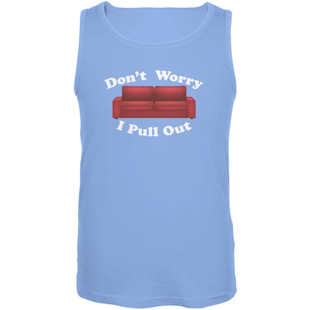 Don't Worry I Pull Out Carolina Blue Adult Tank Top Men's Tank Tops Old Glory 2XL Blue 