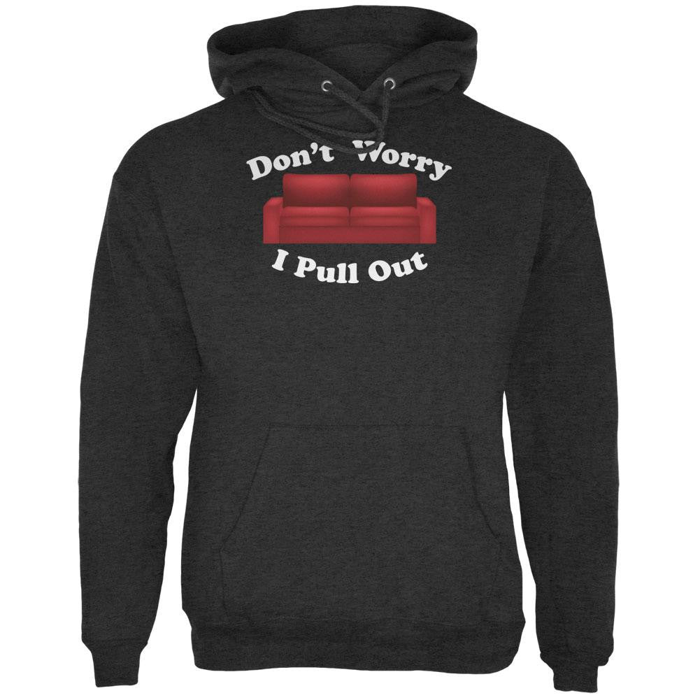 Don't Worry I Pull Out Charcoal Heather Adult Hoodie Men's Hoodies Old Glory 2XL Grey 