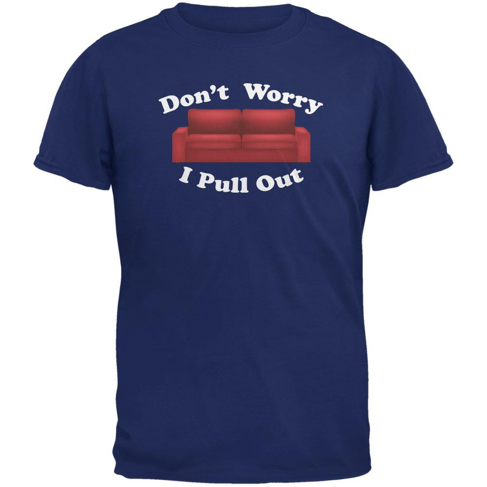 Don't Worry I Pull Out Navy Adult T-Shirt Men's T-Shirts Old Glory 2XL Blue 