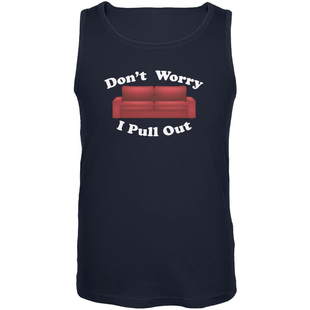 Don't Worry I Pull Out Navy Adult Tank Top Men's Tank Tops Old Glory 2XL Blue 