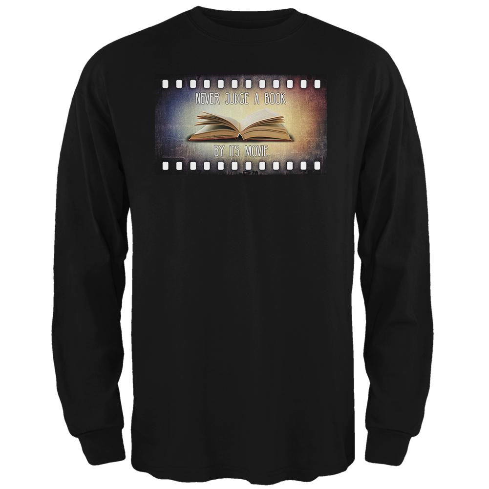 Judge Book By Its Movie Black Adult Long Sleeve T-Shirt Men's Long Sleeves Old Glory SM Black 