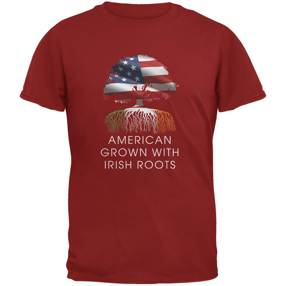 4th of July American Roots Cardinal Red Adult T-Shirt Men's T-Shirts Old Glory 2XL Red 