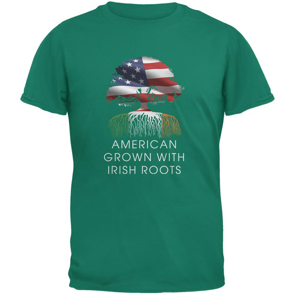 4th of July American Roots Jade Green Adult T-Shirt Men's T-Shirts Old Glory 2XL Green 