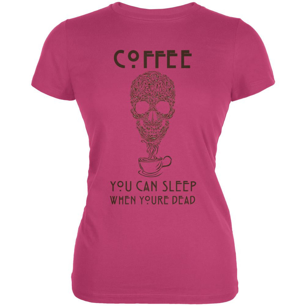 Sleep When You're Dead Berry Pink Juniors Soft T-Shirt Juniors T-Shirts Old Glory 2XL Pink 