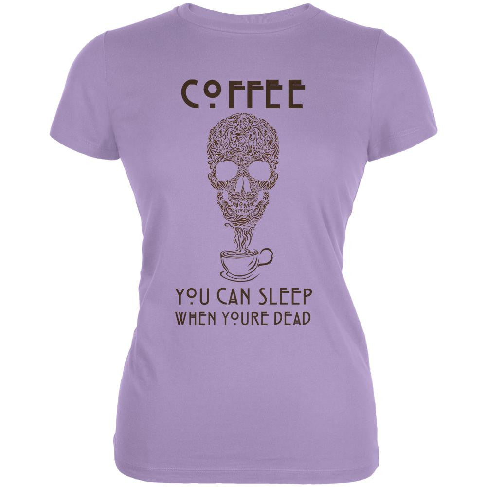 Sleep When You're Dead Lavender Juniors Soft T-Shirt Juniors T-Shirts Old Glory LG Purple 