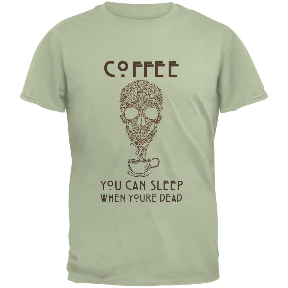 Sleep When You're Dead Serene Green Adult T-Shirt Men's T-Shirts Old Glory 2XL Green 