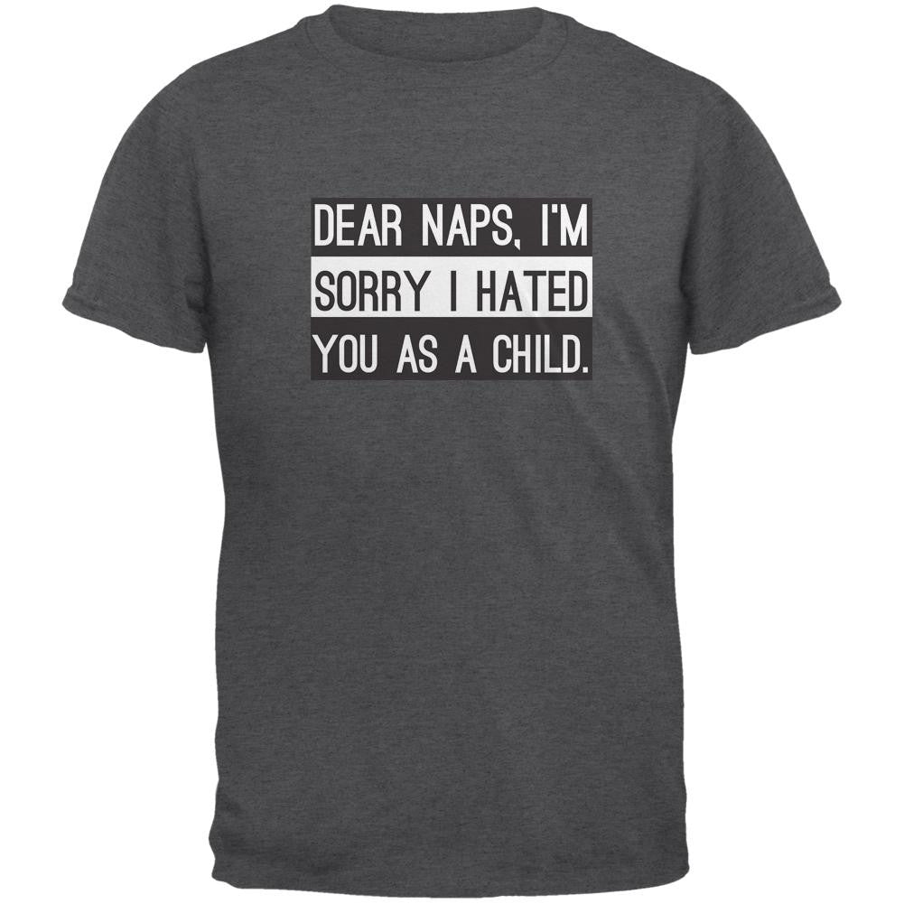 Dear Naps Dark Heather Adult T-Shirt Men's T-Shirts Old Glory 2XL Grey 