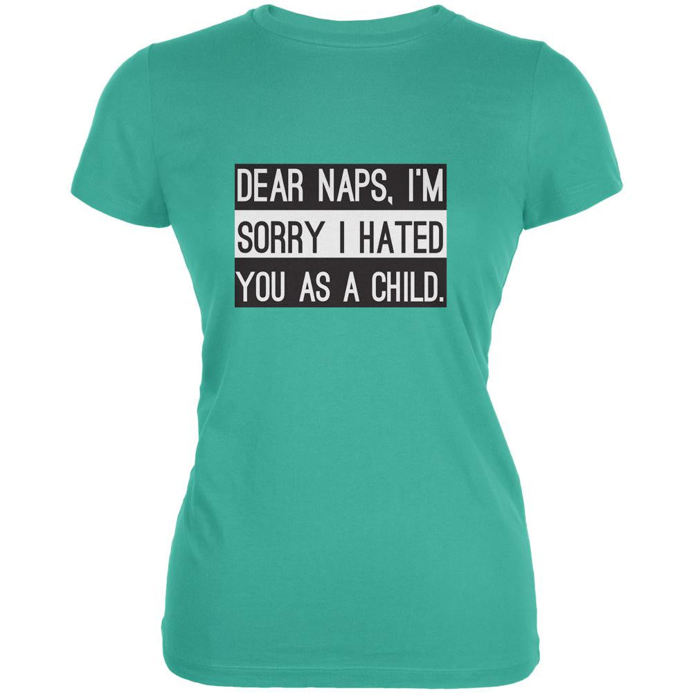 Dear Naps Teal Juniors Soft T-Shirt Juniors T-Shirts Old Glory LG Blue 