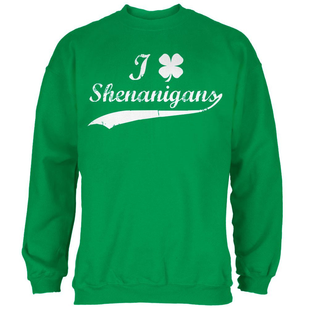 St Patricks Day Shamrock Shenanigans Irish Green Adult Sweatshirt Men's Sweatshirts Old Glory   