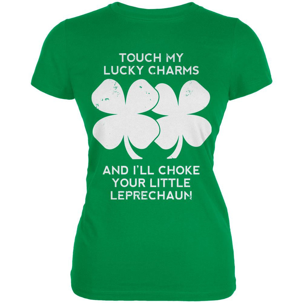 Touch My Lucky Charms Juniors Soft T-Shirt Juniors T-Shirts Old Glory   