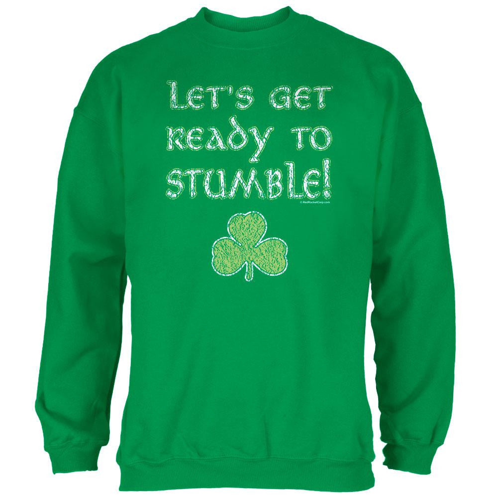 Let's Get Ready to Stumble Irish Green Adult Sweatshirt Men's Sweatshirts Old Glory   