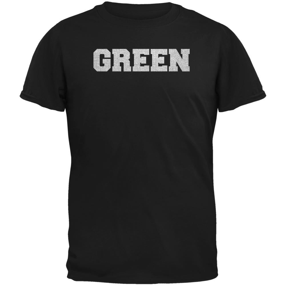 St Patricks Black is the New Green Black Adult T-Shirt Men's T-Shirts Old Glory 2XL Black 