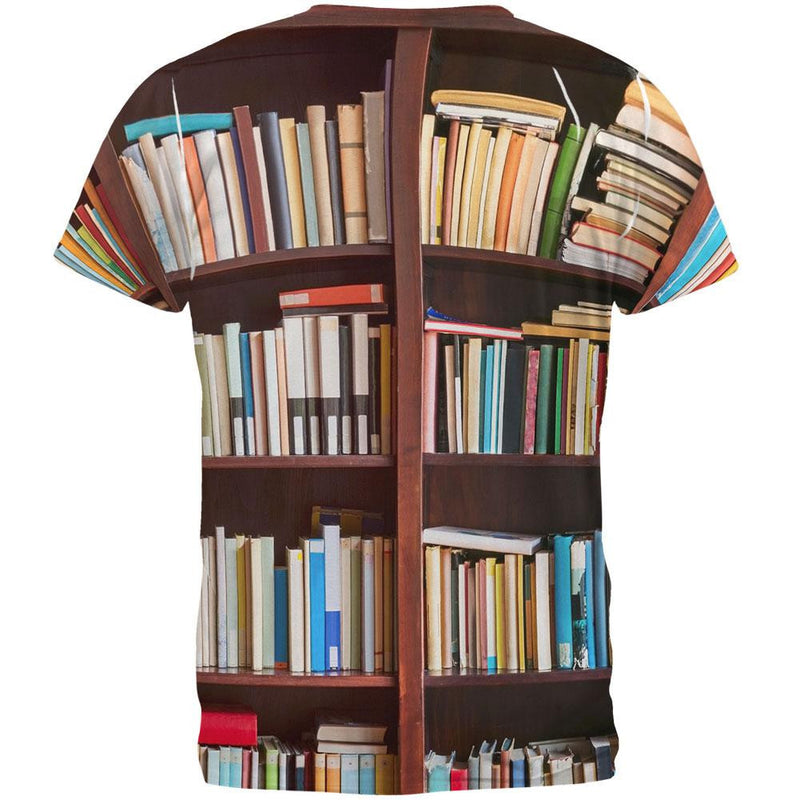 Book Shelf Boyfriend All Over Adult T-Shirt Men's T-Shirts Old Glory   