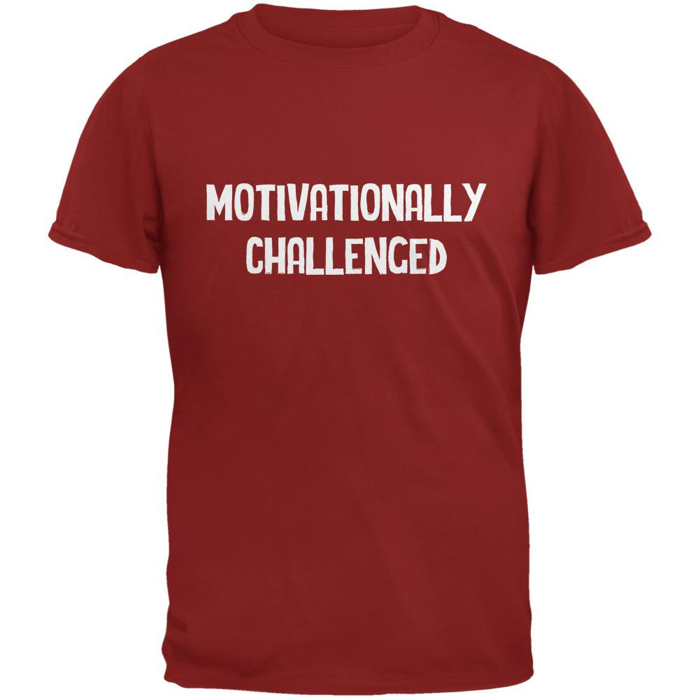 Motivationally Challenged Cardinal Red Adult T-Shirt Men's T-Shirts Old Glory 2XL Red 