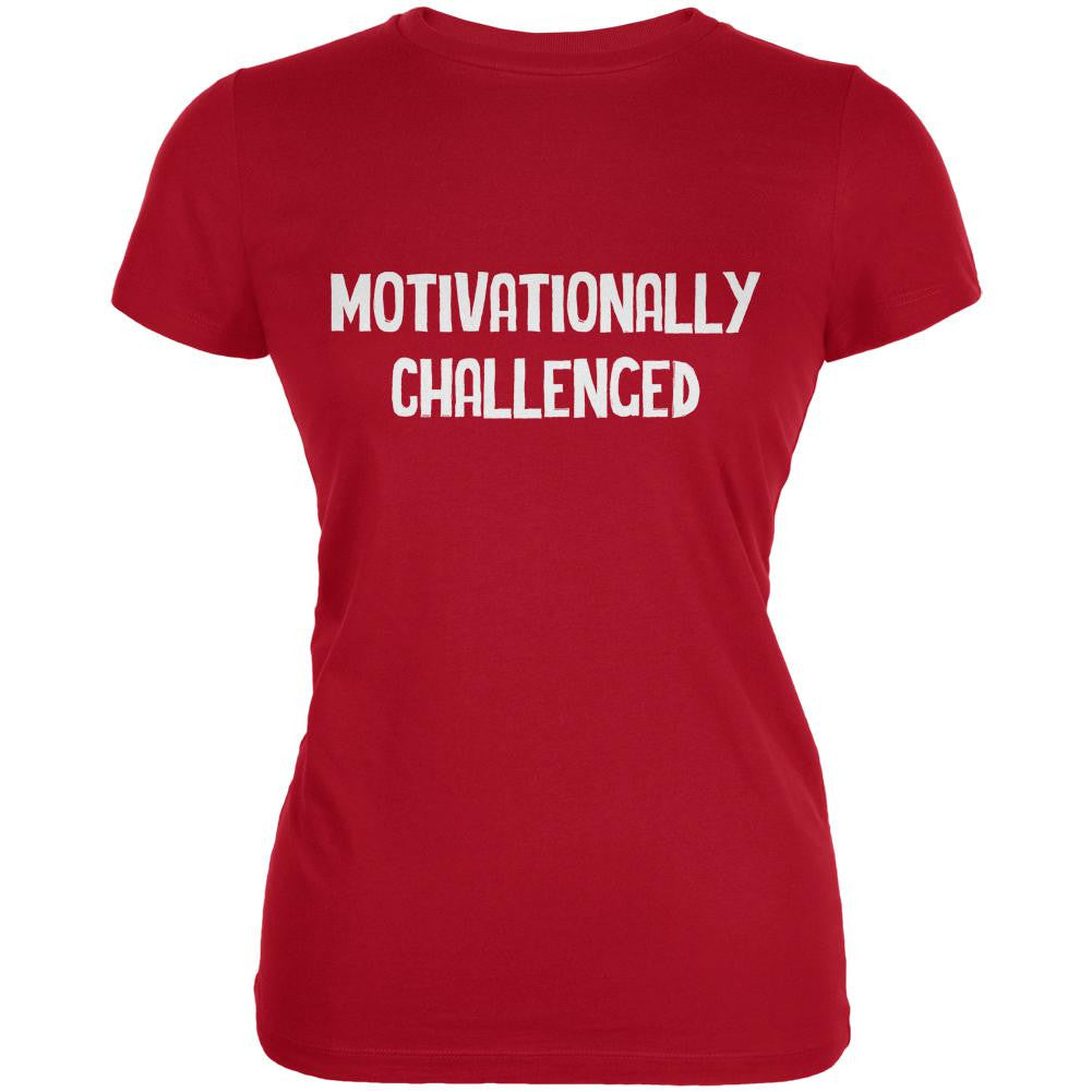 Motivationally Challenged Red Juniors Soft T-Shirt Juniors T-Shirts Old Glory 2XL Red 