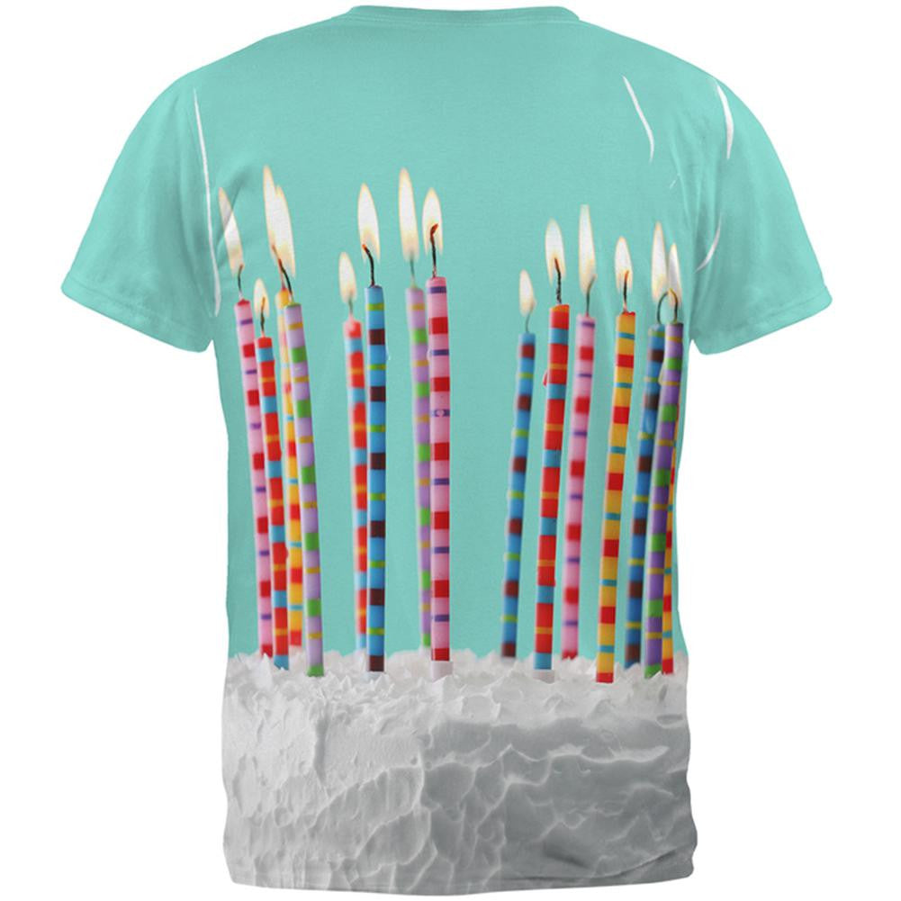 Birthday Cake All Over Adult T-Shirt Men's T-Shirts Old Glory   