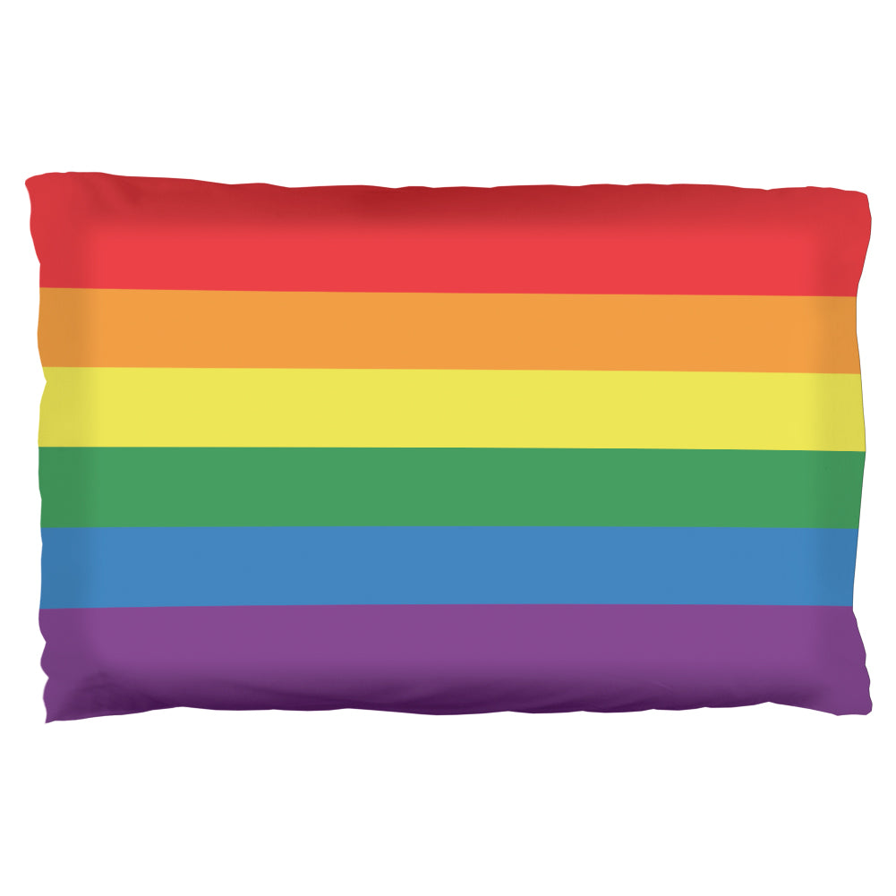 Rainbow Stripe Standard Pillowcase Pillowcases Old Glory OS Multi 