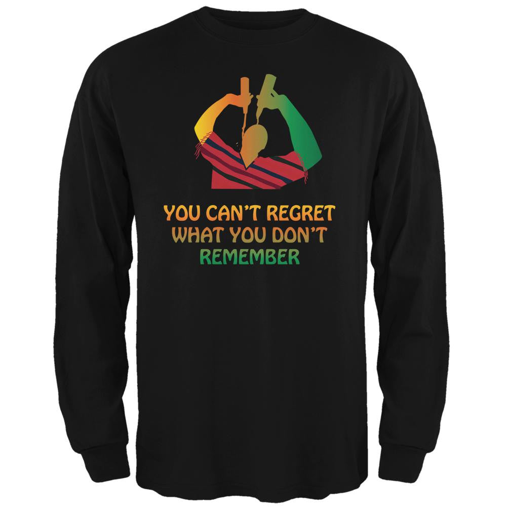 Can't Regret Cinco De Mayo Black Adult Long Sleeve T-Shirt Men's Long Sleeves Old Glory 2XL Black 