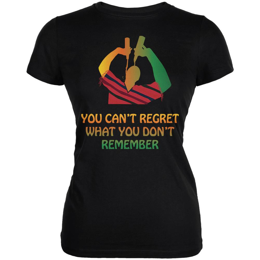 Can't Regret Cinco De Mayo Black Juniors Soft T-Shirt Juniors T-Shirts Old Glory 2XL Black 