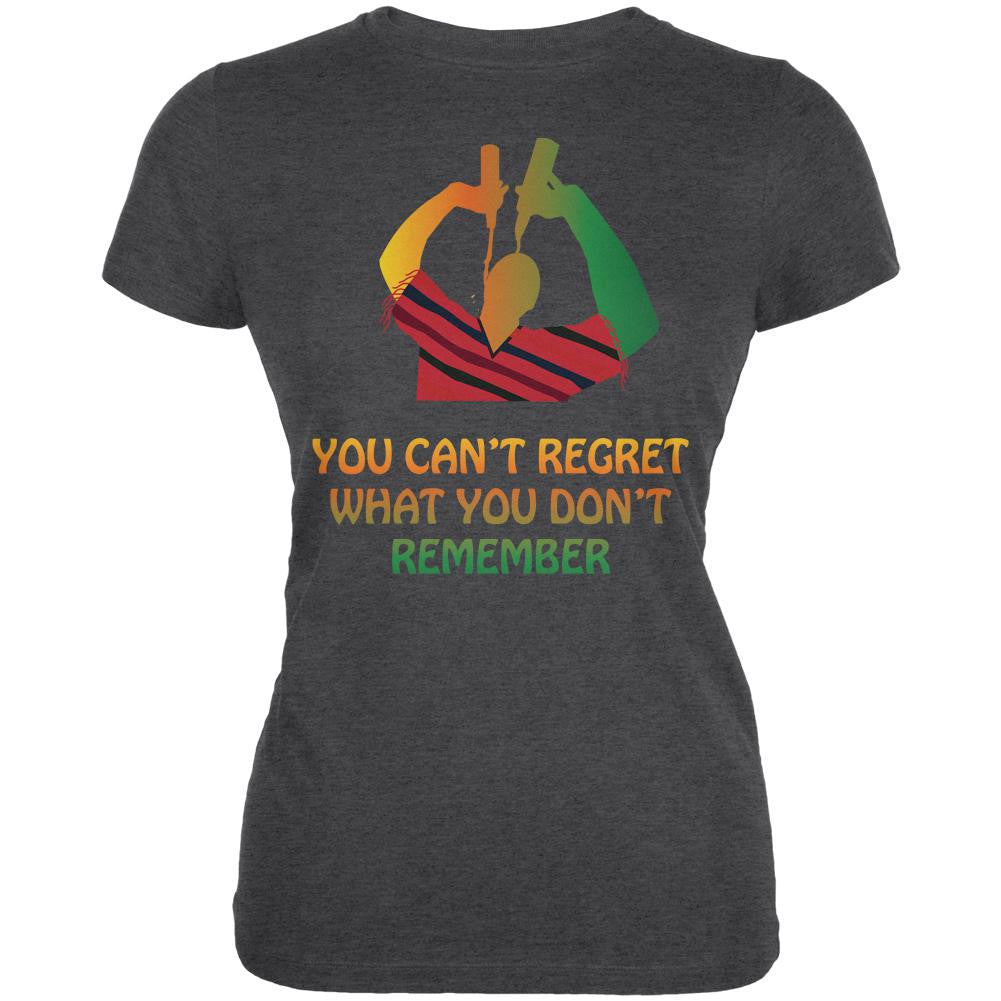 Can't Regret Cinco De Mayo Dark Heather Juniors Soft T-Shirt Juniors T-Shirts Old Glory 2XL Grey 