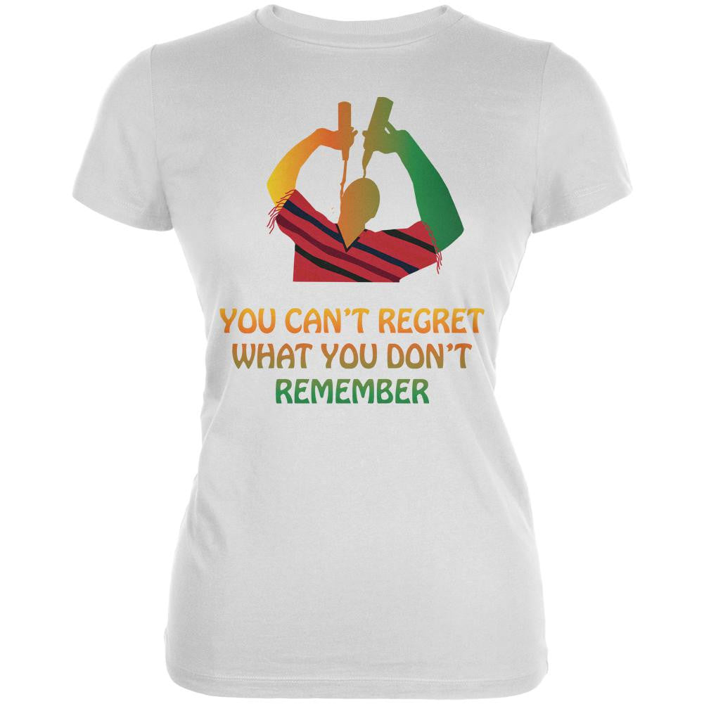 Can't Regret Cinco De Mayo White Juniors Soft T-Shirt Juniors T-Shirts Old Glory 2XL White 