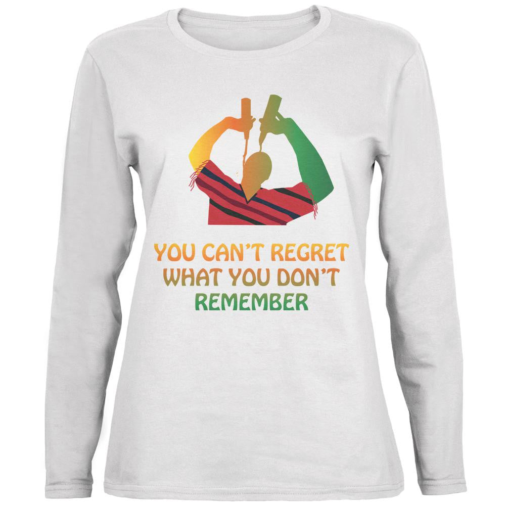 Can't Regret Cinco De Mayo White Womens Long Sleeve T-Shirt Women's Long Sleeves Old Glory 2XL White 