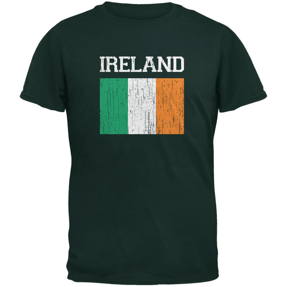 World Cup Distressed Flag Ireland Forest Youth T-Shirt Youth T-Shirts Old Glory LG Green 