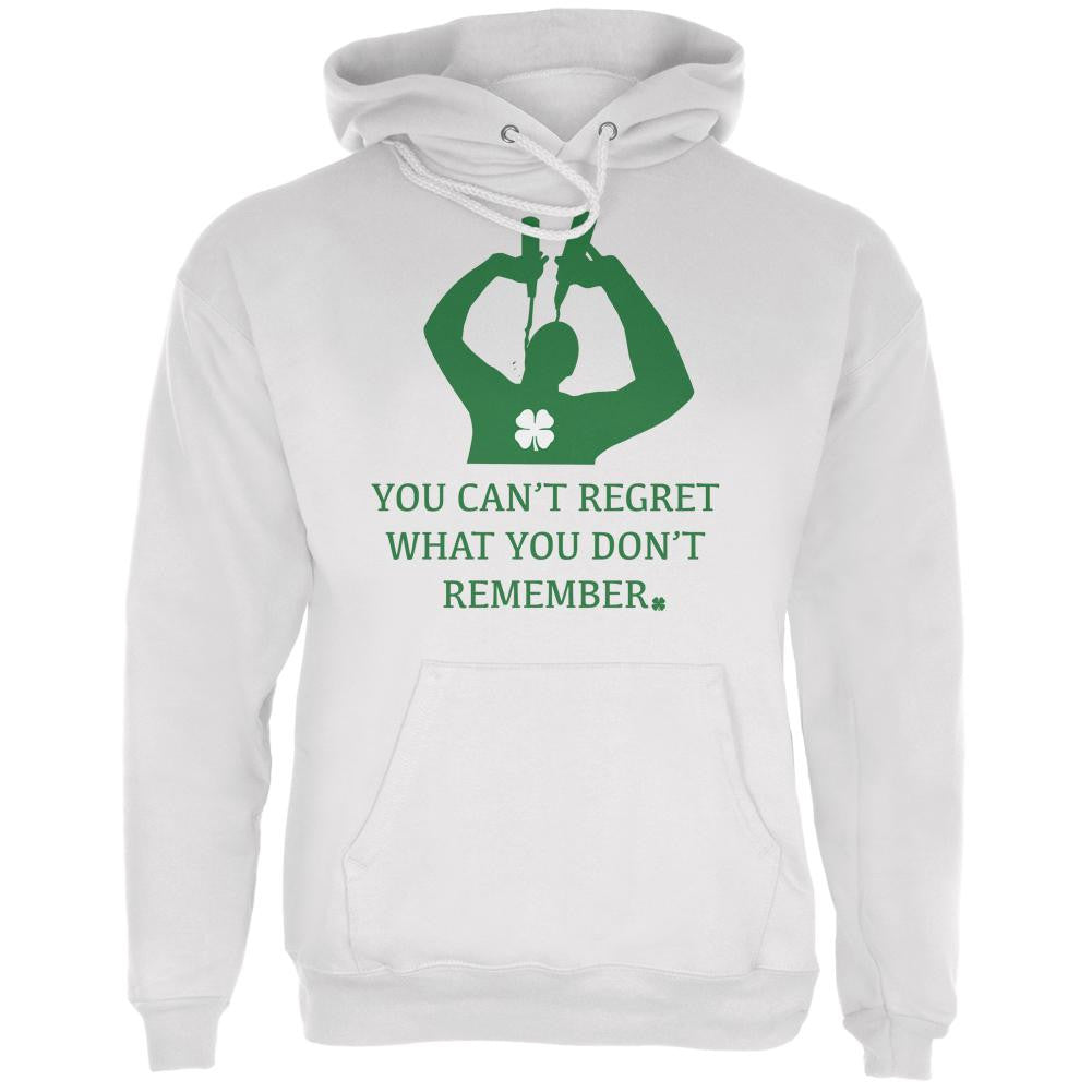 Can't Regret St Patricks Day White Adult Hoodie Men's Hoodies Old Glory LG White 