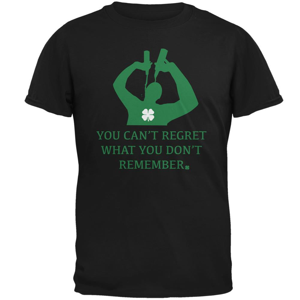 Can't Regret St Patricks Day Black Adult T-Shirt Men's T-Shirts Old Glory 2XL Black 