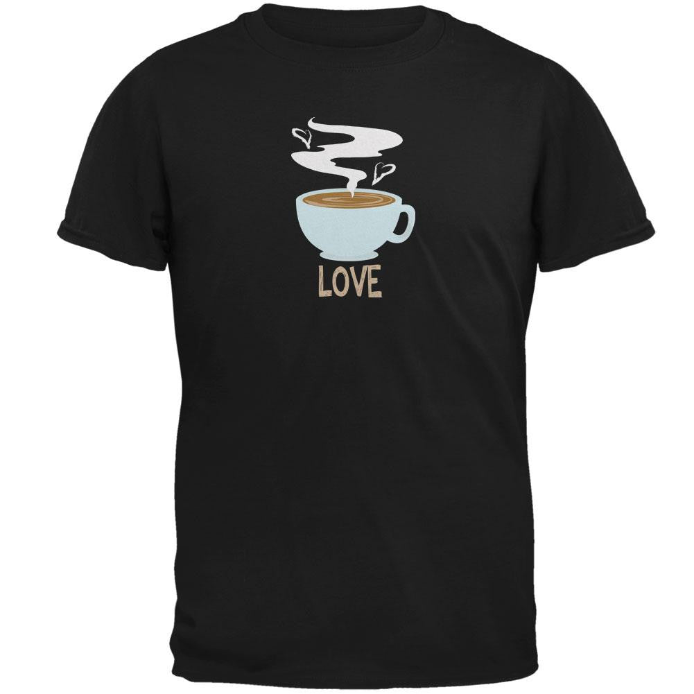 Love Coffee Black Adult T-Shirt Men's T-Shirts Old Glory 2XL Black 